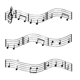 音符アイシングイメージケーキボーダーストリップ 3 ストリップ Music Notes Icing Image Cake Border Strips 3 strips