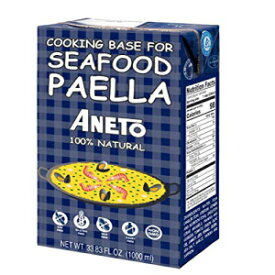アネト シーフード パエリア クッキングベース ブイヨン、33.83 液量オンス (6 パック) Aneto Seafood Paella Cooking Base Broth, 33.83 Fluid Ounce (6 Pack)