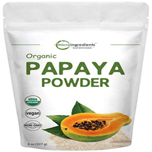 微量成分有機パパイヤフルーツパウダー、8オンス（227グラム）、抗酸化機能と消化機能を強力にサポート、GMOなし、ビーガンフレンドリー Micro Ingredients Organic Papaya Fruit Powder, Ounce (227 Gram), Powerfully Supports Antioxidant and Diges