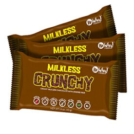 No Whey Foods - ミルクレス クランチ チョコレート バー (3 パック) - ビーガン、乳製品フリー、ピーナッツフリー、ナッツフリー、大豆フリー、グルテンフリー No Whey Foods - Milkless Crunchy Chocolate Bars (3 Pack) - Vegan, Dairy Fre