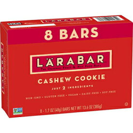 Larabar カシューナッツクッキー、グルテンフリーバー、8 個入り Larabar Cashew Cookie, Gluten Free Bars, 8 Count