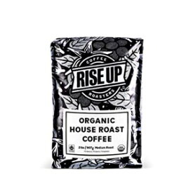 オーガニックハウスロースト、認定フェアトレードオーガニックコーヒー、2ポンド、ホールビーン（オーガニックハウス） RISE UP COFFEE ROASTERS Organic House Roast, Certified Fair Trade Organic Coffee, 2 Pound, Whole Bean (Organic House)