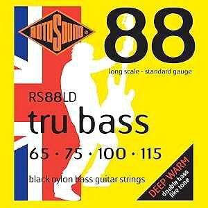 Rotosound RS88LD ubN iC tbgEh x[XM^[ (65 75 100 115) Rotosound RS88LD Black Nylon Flatwound Bass Guitar Strings (65 75 100 115)