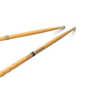 ProMark Glenn Kotche Active Wave ActiveGrip Clear Hickory Drumsticks, Wood Tip,One Pair