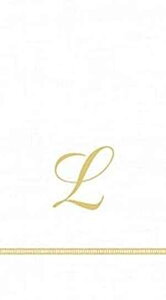 Caspari ���m�O���� �C�j�V���� L �y�[�p�[ �Q�X�g �i�v�L���ł����ĂȂ� 15 ���p�b�N Entertaining with Caspari Monogram Initial L Paper Guest Napkins, Pack of 15