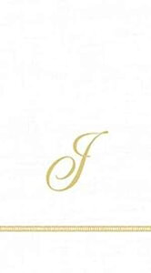 Caspari ���m�O���� �C�j�V���� J �y�[�p�[ �Q�X�g �i�v�L���ł����ĂȂ��A15 ���p�b�N Entertaining with Caspari Monogram Initial J Paper Guest Napkins, Pack of 15