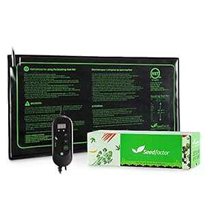 Seedfactor METFcq[g}bgAqp50?~108?fW^T[X^bgRg[[t (10C` x 20C`) Seedfactor MET certified Seedling Heat Mat with 50 ~108 Digital Thermostat Controller for Seed Germi