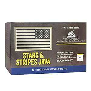 X^[Y & XgCvX W R[q[ |bh ({[h [Xg) Military Java Group Stars & Stripes Java Coffee Pods (Bold Roast)