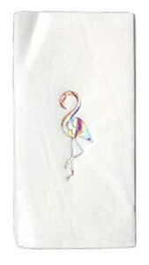 Flamingo Metallic Guest Towel Dinner Napkins, Pink, 6 ct Greenbrier International Flamingo Metallic Guest Towel Dinner Napkins, Pink, 6 ct