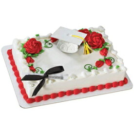 ホワイト卒業帽と卒業証書ケーキデコレーションセット White Graduation Cap and Diploma Cake Decorating Set