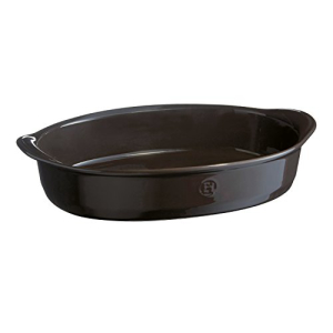 Emile Henry 799054 Ultime Large Oval Oven Dish, 4 quart, Charcoal
