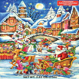 1、Santa's Hereチョコレートアドベントカレンダー2.65オンス（75 g） Vermont Christmas Company 1, Santa's Here Chocolate Advent Calendar 2.65 oz (75 g)