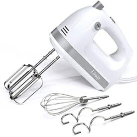 Liraip Electric Hand Mixer, 5 Speed 400W Turbo with 5 Stainless Steel Accessories for Easy Whipping, Mixing Cookies, Brownies, Cakes and Dough Batters