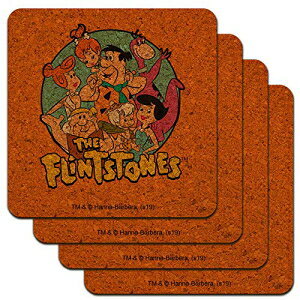 GRAPHICS & MORE The Flintstones Group Low Profile Novelty Cork Coaster Set