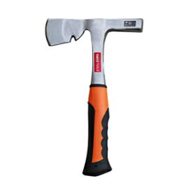 TABOR TOOLS Carpenters Axe, 14" Half Hatchet, Rig Builder Construction Hatchet, Half Axe with Milled Face, Fiberglass Handle with Shock Reduction Grip. J4A.