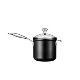 Le Creuset Toughened PRO 3qt。ガラス蓋の焦げ付き防止調理器具付き鍋、灰色 Le Creuset Toughened PRO 3 qt. Saucepan with Glass Lid Nonstick Cookware, Grey