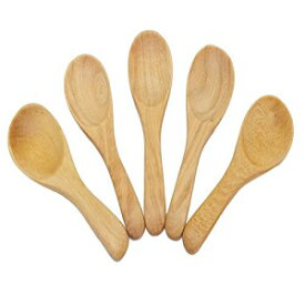 10個たくさん。X 3.0 "ライトテンブスウッド小スプーン砂糖調味料塩スプーン OTOP Lot of 10 Pcs. X 3.0" Light Tembusu Wood Small Spoons Sugar Seasoning Salt Spoons
