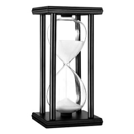 砂時計タイマー30/60分クリエイティブギフト用ウッドサンド砂時計時計部屋の装飾オフィスキッチンの装飾誕生日クリスマスギフト（30分、白） JIDUO Hourglass Timer 30/60 Minutes Wood Sand Hourglass Clock for Creative Gifts Room Decor Office Kitchen