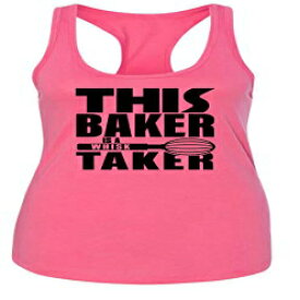 レディースタンクトップこのベイカーはウィスクテイカーホットピンクL Comical Shirt Ladies Tank Top This Baker is A Whisk Taker Hot Pink L