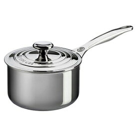 ルクルーゼSSP1100-16三層ステンレス鋼鍋蓋付き、2クォート Le Creuset SSP1100-16 Tri-Ply Stainless Steel Saucepan with Lid, 2-Quart