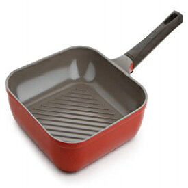 Neoflam 11 "セラミックノンスティックスクエアグリルパン、チリペッパーレッド Neoflam 11" Ceramic Nonstick Square Grill Pan, Chili Pepper Red