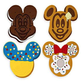 ディズニーパークスミッキーミニーマウススナックアイコンシリコンコースター4個セット Disney Parks Mickey Minnie Mouse Snack Icon Silicone Coaster Set of 4