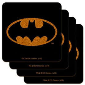 バットマンクラシックバットシールドロゴロープロファイルノベルティコルクコースターセット GRAPHICS & MORE Batman Classic Bat Shield Logo Low Profile Novelty Cork Coaster Set