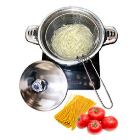 ステンレス鋼の3層ベースのパスタ調理器、水切りスチーマーバスケットと蓋付きのマルチポット（6QTパスタポット） Harvest Direct Stainless Steel Tri-Ply Base Pasta Cooker,Multipots With Draining Steamer Basket And Lid (6QT pasta pot)