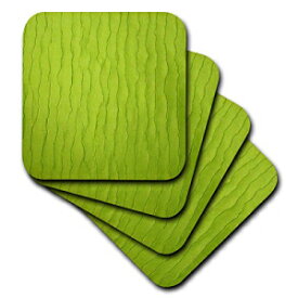 3dRoseライムグリーンシルク-ソフトコースター、8個セット（CST_41533_2） 3dRose Lime Green Silk - Soft Coasters, Set of 8 (CST_41533_2)