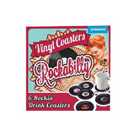 ギフトリパブリックロカビリービニールコースター Gift Republic Rockabilly Vinyl Coasters