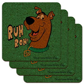 Scooby-Doo RuhRohロープロファイルノベルティコルクコースターセット GRAPHICS & MORE Scooby-Doo Ruh Roh Low Profile Novelty Cork Coaster Set
