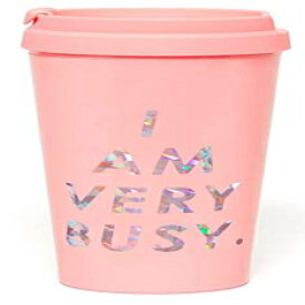Ban.do Hot Stuff Insulated Thermal Travel Mug、16オンス、私はとても忙しい（ピンク） Ban.do Hot Stuff Insulated Thermal Travel Mug, 16 Ounces, I am very busy (pink)