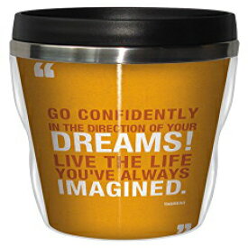 Tree-Free Greetings 25676 Inspiring Quote Go Confidently Sip'N Goステンレスライニングトラベルマグ、16オンス Tree-Free Greetings 25676 Inspiring Quote Go Confidently Sip 'N Go Stainless Lined Travel Mug, 16-Ounce