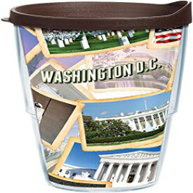 Tervis 1235582ワシントンDCコラージュタンブラー、ラップとブラウンの蓋付き24オンス、クリア Tervis 1235582 Washington DC Collage Tumbler with Wrap and Brown Lid 24oz, Clear