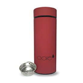 ooie二重壁、真空断熱トラベルマグ、ステンレス鋼サーモス、ティーインフューザーボトル（赤、青、16オンス）-BPAフリー ooie Double Walled, Vacuum Insulated Travel Mug, Stainless Steel Thermos, Tea Infuser Bottle (Red, Blue, 16oz) - BPA
