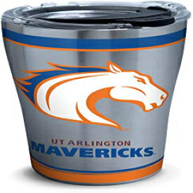 Tervis 1314188 UT Arlington Mavericks Traditionステンレススチール製断熱タンブラー、クリアとブラックのハンマー蓋付き、20オンス、シルバー Tervis 1314188 UT Arlington Mavericks Tradition Stainless Steel Insulated Tumbler with Clear and Bla
