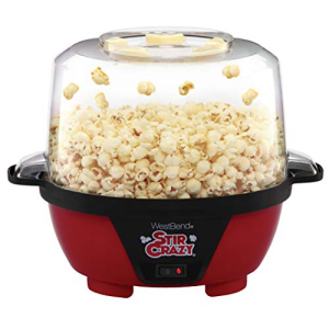 West セットアップ Bend 82505 Stir Crazy Electric 日本産 Hot Oil Popcorn Popper Machine Serving Offers for 6-Quart Convenient Large Red Bowl Lid and Storage