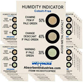 ドライパックコバルトフリー湿度インジケーターカード3ドット水分検出30-50ブラウングリーン50パック Dry-Packs Cobalt Free Humidity Indicator Card 3 Dot Moisture Detection 30-50 Brown Green 50 Pack