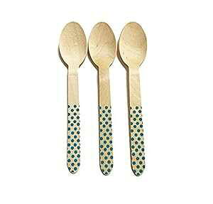 Perfect Stix u[|JhbgؐXv[A6 C`A36 pbN - |JhbgXv[ 158 36-u[ Perfect Stix Blue Polka Dot Wooden Spoons, 6-Inch, Pack of 36 - Polka Dot Spoons 158 36-Blue