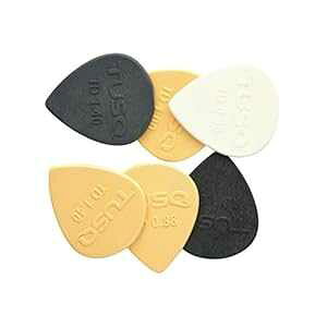 Graph Tech PQP-0500-TD : 6 TUSQ Guitar Picks Tear Drop Mixed Pack, Bright, Warm, Deep Tone for 3 Distinct Harmonics