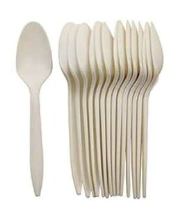 GreenWorks ɗD 5.8 C`AfvĝăJg[Xv[A1000 JEgR[X^[`𐫃Xv[ GreenWorks Eco-Friendly 5.8" Plant Starch Disposable Cutlery Spoons,1000 Count Cornstarch 