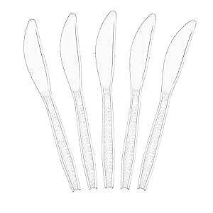 Plasticpro NAvX`bNiCtĝăJg[ 300 JEg Plasticpro Clear Plastic Knives Disposable Cutlery Utensils 300 Count