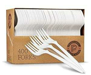 PLASTICPRO Jg[ 400 ʔĝăvX`bN tH[N PLASTICPRO Cutlery 400 Mediumweight White Disposable Plastic Forks