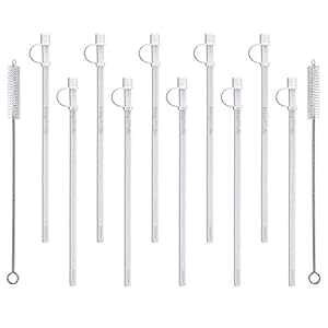 W{}Op 11 C` tLVu Xg[ (10 {) Xg[ N[jO uV 2 {t Mugs N Coffee 11" Flexible Straws for Jumbo Mugs (10) with 2 Straw Cleaning Brushes
