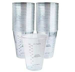 Comfort Axis ڐtĝăvX`bNvʃJbvA8IXA100pbNANA Comfort Axis Graduated Disposable Plastic Measuring Cup, 8 Ounces, Pack of 100, Clear