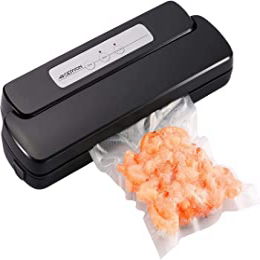 GERYON Vacuum Sealer Automatic Food Machine セール品 with Starter Roll Black Savers and 期間限定 Bags Vide Sous for