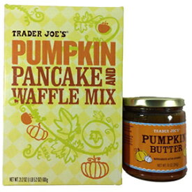 トレーダージョーズ パンプキンパンケーキワッフルミックス 21.2オンスとパンプキンバター 10オンス Trader Joes Pumpkin Pancake Waffle Mix 21.2 Ounces and Pumpkin Butter 10 Ounces