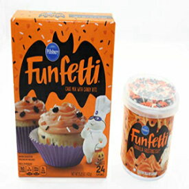 COG Bundles Pillsbury Funfetti Halloween Cake Mix with Candy Bits and Gluten Free Vanilla Frosting for a Fun Filled Halloween Cupcake Baking Event (Bundle)