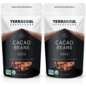 Terrasoul Superfoods 生オーガニッククリオロカカオ豆、2ポンド（2パック） Terrasoul Superfoods Raw Organic Criollo Cacao Beans, 2 Lbs (2 Pack)