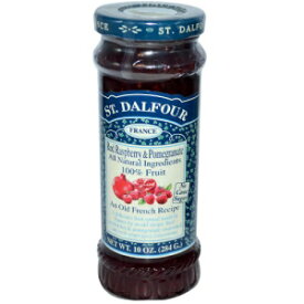 St Dalfour、フルーツスプレッドレッドラズベリーザクロ、10オンス St Dalfour, Fruit Spread Red Raspberry Pomegranate, 10 Ounce